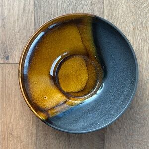 1970s Carstens Tonnieshof fat lava period Black Ceramic Bowl